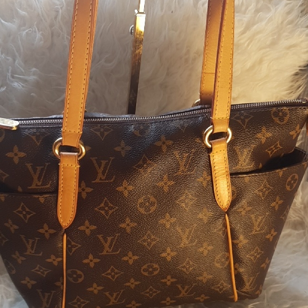 -SOLD-Louis Vuitton Brown Monogram Tote Bag With Dust Bag